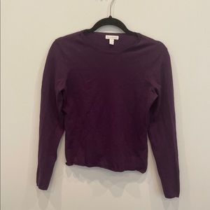 Charter Club Purple Wool Pullover Sweater Size S